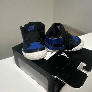 Nike Kids Black and Blue Shoes